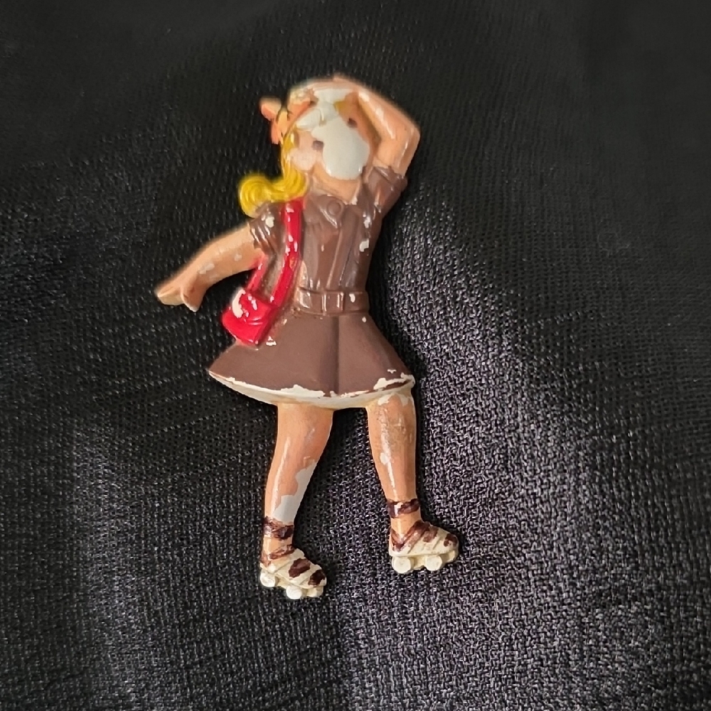 Charming Brown and Red Girl Brooch